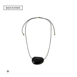 Sleek Black Pendant Necklace